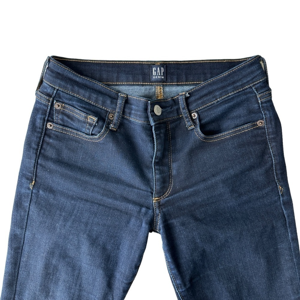 GAP DENIM MID RISE TRUE SKINNY JEANS WOMEN’S SIZE 26 PETITE - Picture 3 of 16